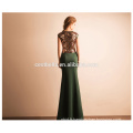 2017 Vente en gros élégante taille grande manche manches Golden Vert Mermaid Robe de soirée Guangzhou Factory